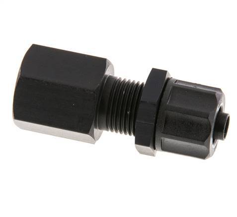 Racor recto de aluminio 8x6 y G1/4'' con rosca hembra Pasamuros