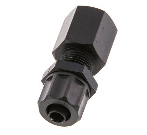 Racor recto de aluminio 8x6 y G1/4'' con rosca hembra Pasamuros