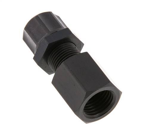 Racor recto de aluminio 8x6 y G1/4'' con rosca hembra Pasamuros