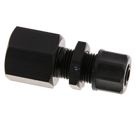 Racor recto de aluminio 8x6 y G3/8'' con rosca hembra Pasamuros
