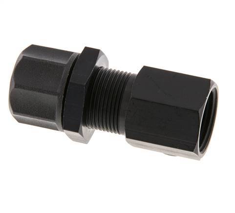 Racor recto de aluminio 11,6x9 y G3/8'' con rosca hembra Pasamuros