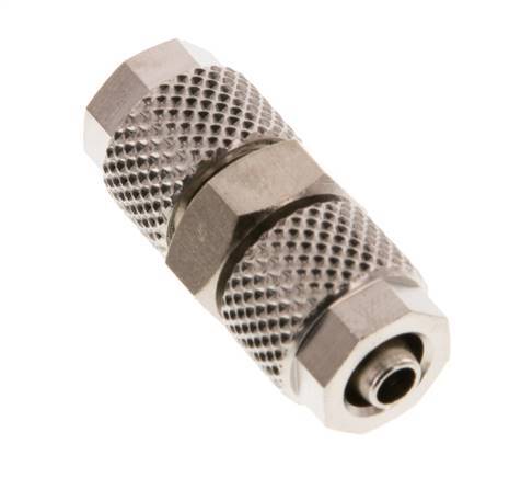6x4 Nickel plated Brass Straight Push-on Fitting [5 Pieces]