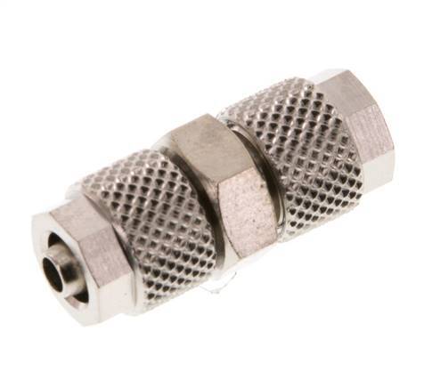 6x4 Nickel plated Brass Straight Push-on Fitting [5 Pieces]