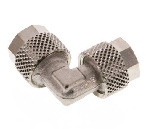 8x6 Nickel plated Brass Elbow Push-on Fitting [2 Pieces]