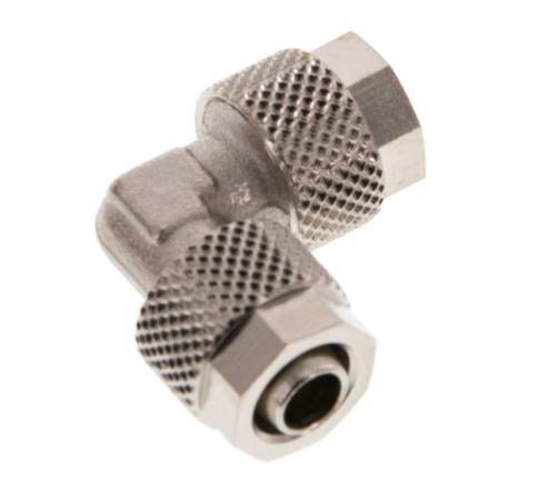 8x6 Nickel plated Brass Elbow Push-on Fitting [2 Pieces]