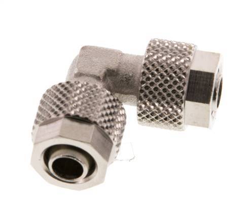 8x6 Nickel plated Brass Elbow Push-on Fitting [2 Pieces]