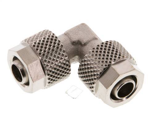 8x6 Nickel plated Brass Elbow Push-on Fitting [2 Pieces]