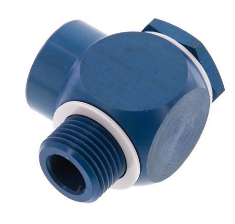 Racor banjo de aluminio G1/2'' con roscas macho y hembra con perno banjo con junta tórica giratorio
