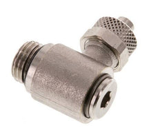 Codo Latón Niquelado 8x6 & G1/4'' Rosca Macho Hexagonal Interior Giratoria