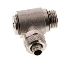 Codo Latón Niquelado 8x6 & G1/4'' Rosca Macho Hexagonal Interior Giratoria