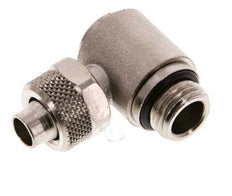 Codo Latón Niquelado 10x8 & G1/4'' Rosca Macho Hexagonal Interior Giratoria