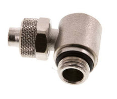 Codo Latón Niquelado 10x8 & G1/4'' Rosca Macho Hexagonal Interior Giratoria