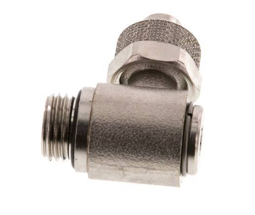 Codo Latón Niquelado 10x8 & G1/4'' Rosca Macho Hexagonal Interior Giratoria