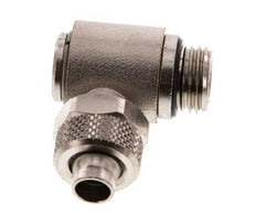 Codo Latón Niquelado 10x8 & G1/4'' Rosca Macho Hexagonal Interior Giratoria