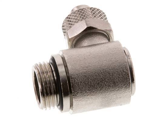 Codo Latón Niquelado 10x8 & G3/8'' Rosca Macho Hexagonal Interior Giratoria