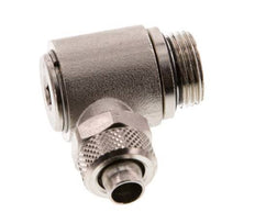 Codo Latón Niquelado 10x8 & G3/8'' Rosca Macho Hexagonal Interior Giratoria