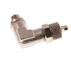 5x3 & M5 Nickel plated Brass Elbow Push-on Fitting with Male Threads [5 Pieces]