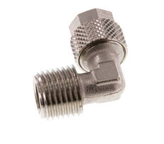 8x6 & R1/4'' Nickel plated Brass Elbow Push-on Fitting with Male Threads [5 Pieces]