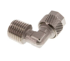 8x6 & R1/4'' Nickel plated Brass Elbow Push-on Fitting with Male Threads [5 Pieces]