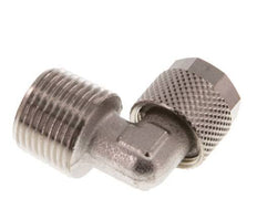 10x8 & R3/8'' Nickel plated Brass Elbow Push-on Fitting with Male Threads [2 Pieces]