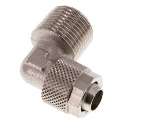 10x8 & R3/8'' Nickel plated Brass Elbow Push-on Fitting with Male Threads [2 Pieces]