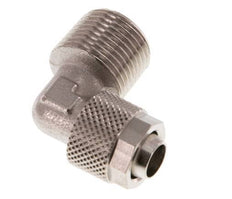 10x8 & R3/8'' Nickel plated Brass Elbow Push-on Fitting with Male Threads [2 Pieces]