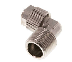 10x8 & R3/8'' Nickel plated Brass Elbow Push-on Fitting with Male Threads [2 Pieces]