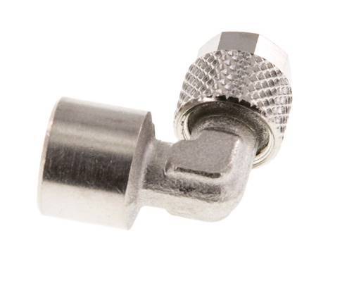 Codo de Latón Niquelado 6x4 & G1/8'' Rosca Hembra [2 piezas]