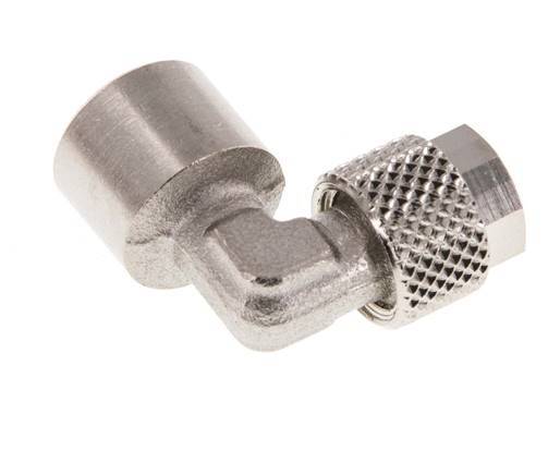 Codo de Latón Niquelado 6x4 & G1/8'' Rosca Hembra [2 piezas]