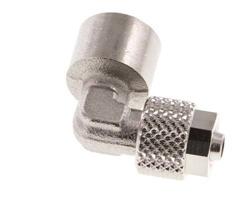Codo de Latón Niquelado 6x4 & G1/8'' Rosca Hembra [2 piezas]