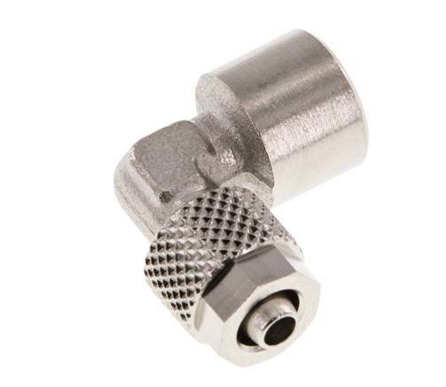 Codo de Latón Niquelado 6x4 & G1/8'' Rosca Hembra [2 piezas]