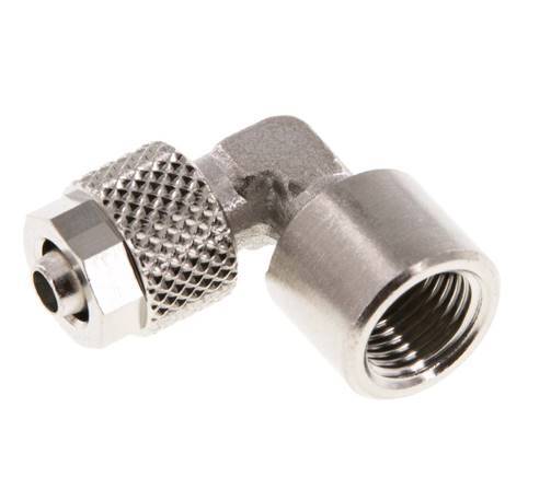 Codo de Latón Niquelado 6x4 & G1/8'' Rosca Hembra [2 piezas]