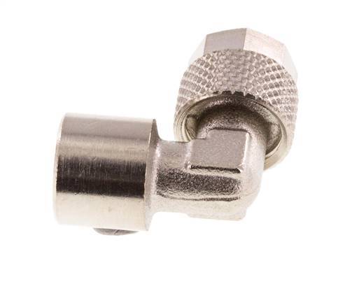 Codo de Latón Niquelado 8x6 & G1/8'' Rosca Hembra [5 piezas]