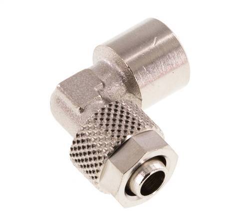 Codo de Latón Niquelado 8x6 & G1/8'' Rosca Hembra [5 piezas]