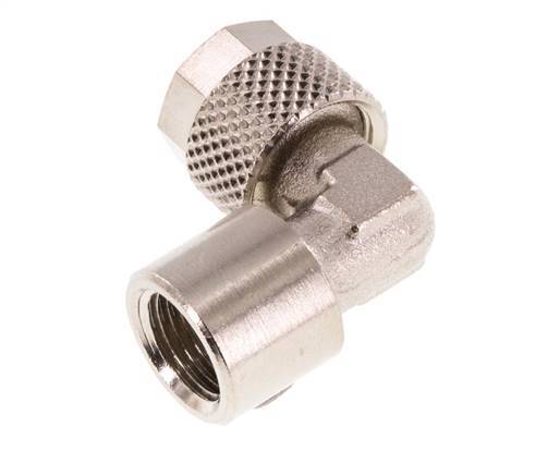 Codo de Latón Niquelado 8x6 & G1/8'' Rosca Hembra [5 piezas]
