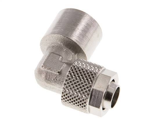 Codo de Latón Niquelado 10x8 & G1/4'' Rosca Hembra [2 piezas]
