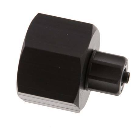 Racor recto de aluminio 6x4 y G1/2'' con rosca hembra