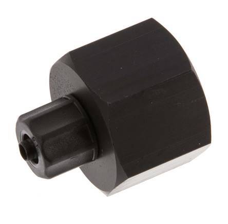 Racor recto de aluminio 6x4 y G1/2'' con rosca hembra