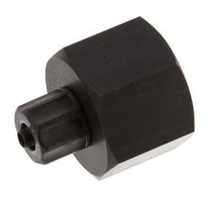 Racor recto de aluminio 6x4 y G1/2'' con rosca hembra