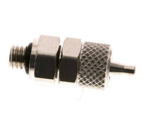 4x2 & M5 Nickel plated Brass Straight Push-on Fitting with Male Threads NBR [5 Pieces]