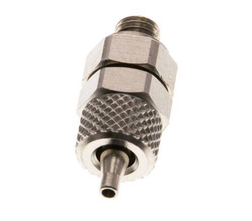 4x2 & M5 Nickel plated Brass Straight Push-on Fitting with Male Threads NBR [5 Pieces]