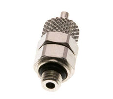 4x2 & M5 Nickel plated Brass Straight Push-on Fitting with Male Threads NBR [5 Pieces]