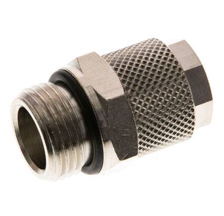 12x10 & G3/8'' Nickel plated Brass Straight Push-on Fitting with Male Threads NBR [2 Pieces]