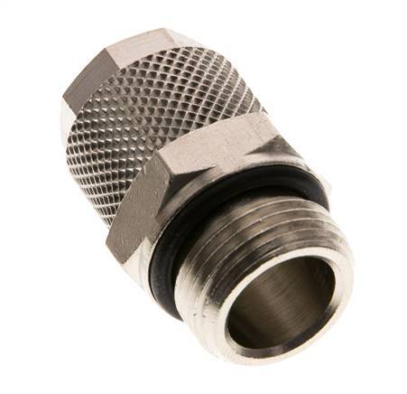 12x10 & G3/8'' Nickel plated Brass Straight Push-on Fitting with Male Threads NBR [2 Pieces]