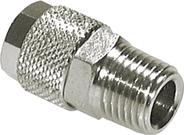 8x6 & R3/8'' Nickel plated Brass Straight Push-on Fitting with Male Threads [2 Pieces]