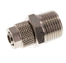 8x6 & R3/8'' Nickel plated Brass Straight Push-on Fitting with Male Threads [2 Pieces]