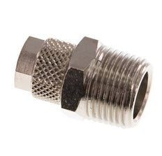 8x6 & R3/8'' Nickel plated Brass Straight Push-on Fitting with Male Threads [2 Pieces]
