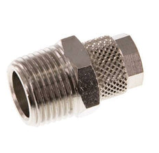 8x6 & R3/8'' Nickel plated Brass Straight Push-on Fitting with Male Threads [2 Pieces]