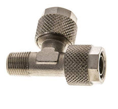Conector Recto de Latón Niquelado en T 10x8 & R1/8'' Rosca Macho [2 piezas]