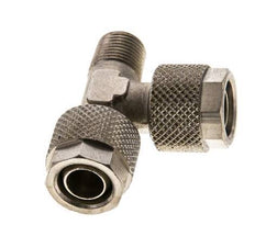 Conector Recto de Latón Niquelado en T 10x8 & R1/8'' Rosca Macho [2 piezas]